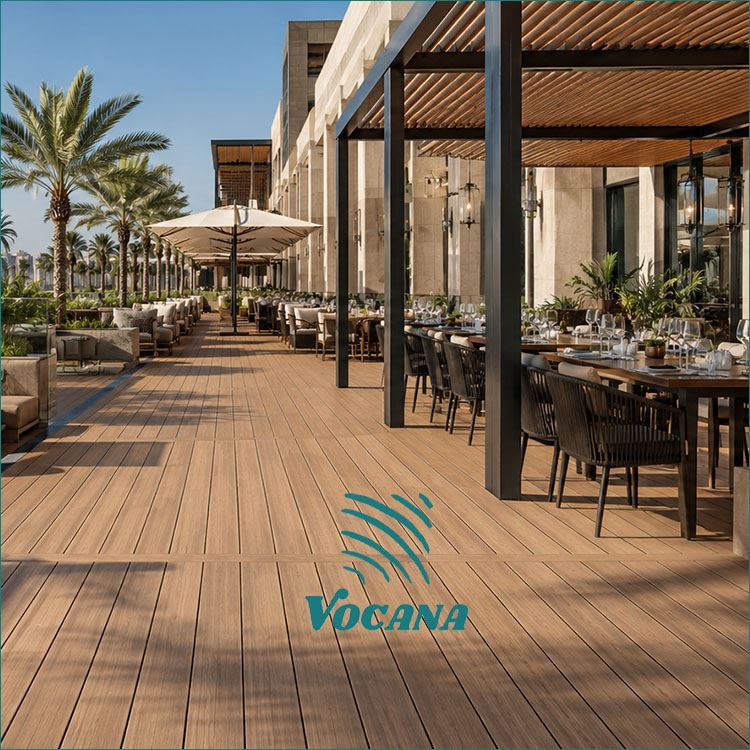 Planches de terrasse composites pour hôtels et terrasses sur les toits du Qatar|Planches de terrasse commerciales WPC