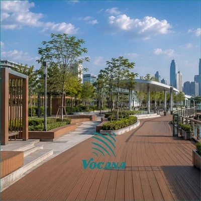 Terrasse de jardin WPC antidérapante | Projets paysagers au Royaume-Uni